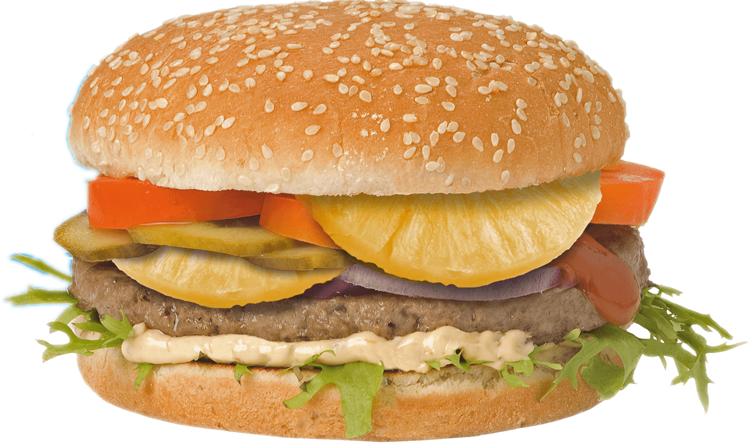 Broodje hamburger Hawaï